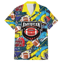Custom American Football Graffiti Family Matching Short Sleeve Bodycon Dress and Hawaiian Shirt Unique Style - Wonder Print Shop