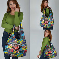 American Football Graffiti Grocery Bag Unique Style - Wonder Print Shop