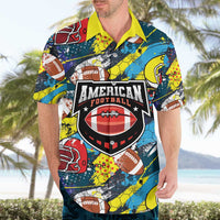 Custom American Football Graffiti Hawaiian Shirt Unique Style - Wonder Print Shop