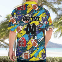 Custom American Football Graffiti Hawaiian Shirt Unique Style - Wonder Print Shop