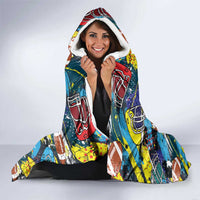 American Football Graffiti Hooded Blanket Unique Style - Wonder Print Shop