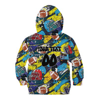 Custom American Football Graffiti Kid Hoodie Unique Style - Wonder Print Shop