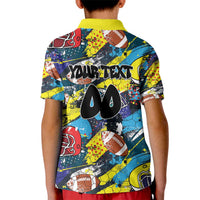 Custom American Football Graffiti Kid Polo Shirt Unique Style - Wonder Print Shop