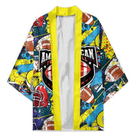 Custom American Football Graffiti Kimono Unique Style - Wonder Print Shop
