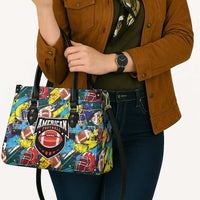 American Football Graffiti Leather Bag Unique Style - Wonder Print Shop