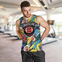 Custom American Football Graffiti Men Tank Top Unique Style - Wonder Print Shop
