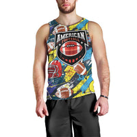 Custom American Football Graffiti Men Tank Top Unique Style - Wonder Print Shop