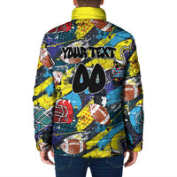 Custom American Football Graffiti Padded Jacket Unique Style - Wonder Print Shop