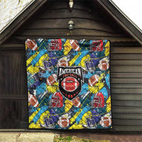American Football Graffiti Quilt Unique Style - Wonder Print Shop