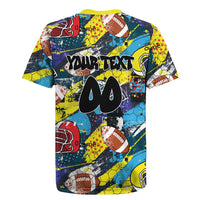 Custom American Football Graffiti Rugby Jersey Unique Style - Wonder Print Shop