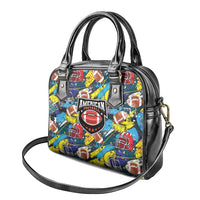 American Football Graffiti Shoulder Handbag Unique Style - Wonder Print Shop