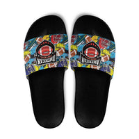 American Football Graffiti Slide Sandals Unique Style - Wonder Print Shop