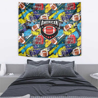 American Football Graffiti Tapestry Unique Style - Wonder Print Shop