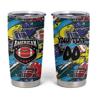 Custom American Football Graffiti Tumbler Cup Unique Style - Wonder Print Shop