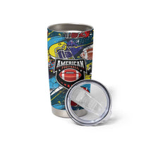 Custom American Football Graffiti Tumbler Cup Unique Style - Wonder Print Shop