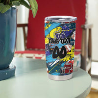 Custom American Football Graffiti Tumbler Cup Unique Style - Wonder Print Shop