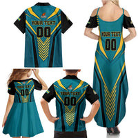 Custom Rugby Bahamas Family Matching Summer Maxi Dress and Hawaiian Shirt The Bahamas Go Champion - Wonder Print Shop