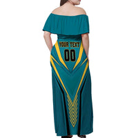 Custom Rugby Bahamas Off Shoulder Maxi Dress The Bahamas Go Champion - Wonder Print Shop