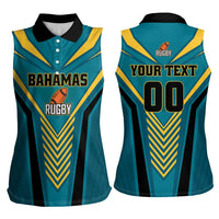 Custom Rugby Bahamas Women Sleeveless Polo Shirt The Bahamas Go Champion - Wonder Print Shop