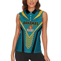 Custom Rugby Bahamas Women Sleeveless Polo Shirt The Bahamas Go Champion - Wonder Print Shop