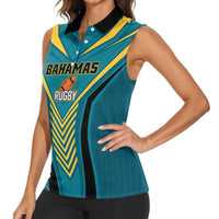 Custom Rugby Bahamas Women Sleeveless Polo Shirt The Bahamas Go Champion - Wonder Print Shop