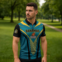 Custom Rugby Bahamas Zipper Polo Shirt The Bahamas Go Champion - Wonder Print Shop
