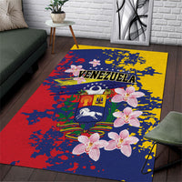 Venezuela Orchid Cattleya Mossiae Area Rug Flag Color Inspired