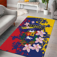 Venezuela Orchid Cattleya Mossiae Area Rug Flag Color Inspired