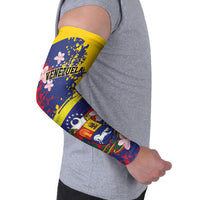 Personalized Venezuela Orchid Cattleya Mossiae Arm Sleeves Flag Color Inspired