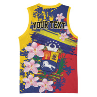 Personalized Venezuela Orchid Cattleya Mossiae Basketball Jersey Flag Color Inspired