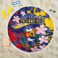Venezuela Orchid Cattleya Mossiae Beach Blanket Flag Color Inspired