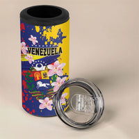 Personalized Venezuela Orchid Cattleya Mossiae 4 in 1 Can Cooler Tumbler Flag Color Inspired