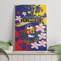 Venezuela Orchid Cattleya Mossiae Canvas Wall Art Flag Color Inspired