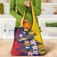 Venezuela Orchid Cattleya Mossiae Grocery Bag Flag Color Inspired