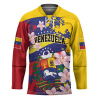 Personalized Venezuela Orchid Cattleya Mossiae Hockey Jersey Flag Color Inspired