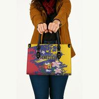 Venezuela Orchid Cattleya Mossiae Leather Bag Flag Color Inspired