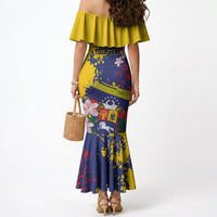 Personalized Venezuela Orchid Cattleya Mossiae Mermaid Dress Flag Color Inspired