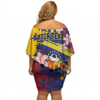 Personalized Venezuela Orchid Cattleya Mossiae Off Shoulder Short Dress Flag Color Inspired