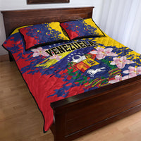 Venezuela Orchid Cattleya Mossiae Quilt Bed Set Flag Color Inspired