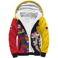 Personalized Venezuela Orchid Cattleya Mossiae Sherpa Hoodie Flag Color Inspired