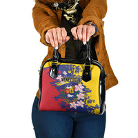 Venezuela Orchid Cattleya Mossiae Shoulder Handbag Flag Color Inspired