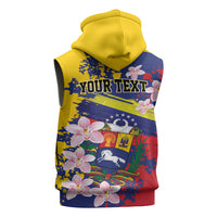 Personalized Venezuela Orchid Cattleya Mossiae Sleeveless Hoodie Flag Color Inspired