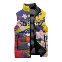 Personalized Venezuela Orchid Cattleya Mossiae Sleeveless Puffer Jacket Flag Color Inspired