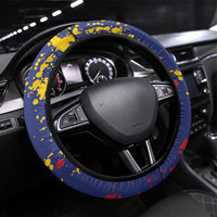 Venezuela Orchid Cattleya Mossiae Steering Wheel Cover Flag Color Inspired