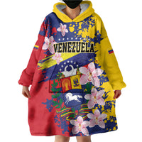 Personalized Venezuela Orchid Cattleya Mossiae Wearable Blanket Hoodie Flag Color Inspired