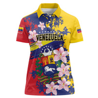 Personalized Venezuela Orchid Cattleya Mossiae Women Polo Shirt Flag Color Inspired