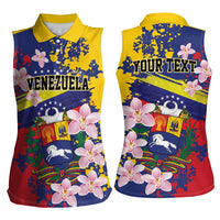 Personalized Venezuela Orchid Cattleya Mossiae Women Sleeveless Polo Shirt Flag Color Inspired