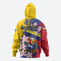 Personalized Venezuela Orchid Cattleya Mossiae Zip Hoodie Flag Color Inspired
