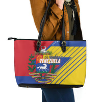 Republic of Venezuela Leather Tote Bag Flag Color Inspired