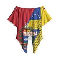 Personalized Republic of Venezuela Off Shoulder Wrap Waist Top Flag Color Inspired
